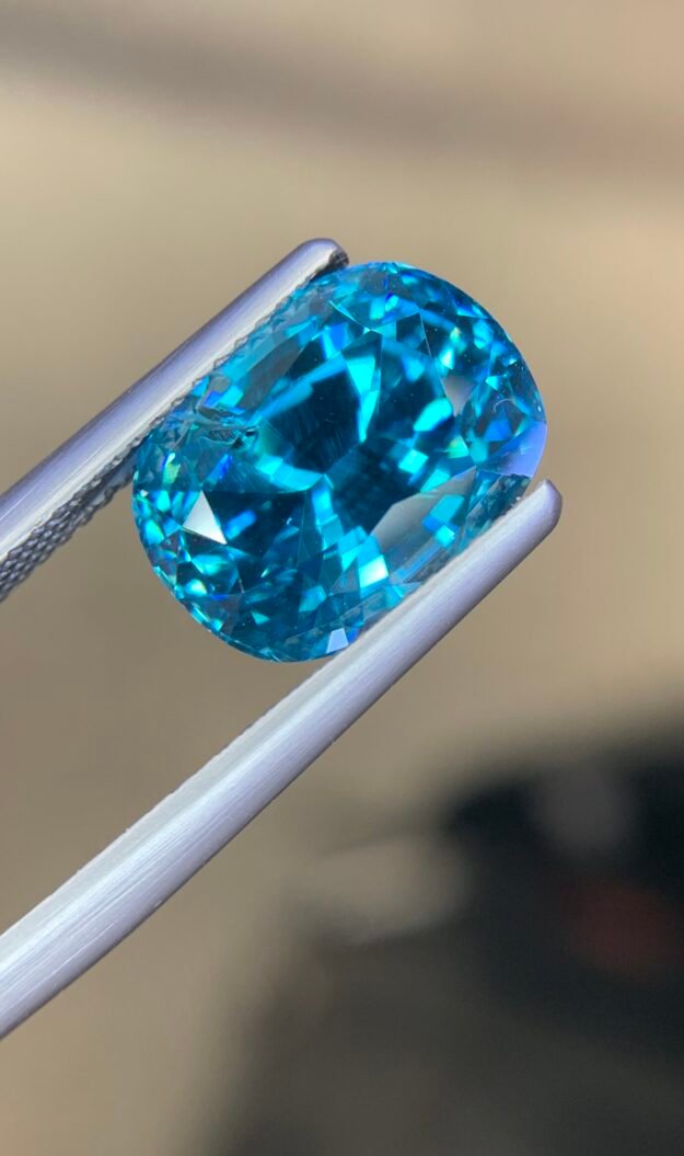 Natural Blue Zircon Available for Sale – 10.66 ct